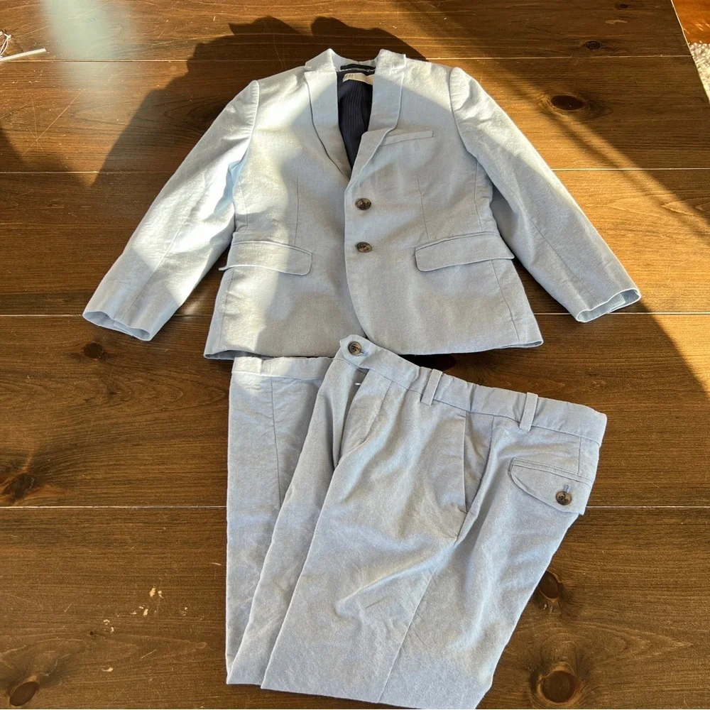 H&M Boys Linen Blend Suit-size 6/7 - Picture 2 of 4